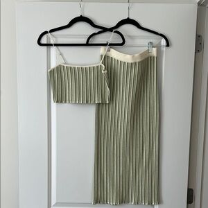 yllw 2 Piece Set Midi Pencil Skirt & Top